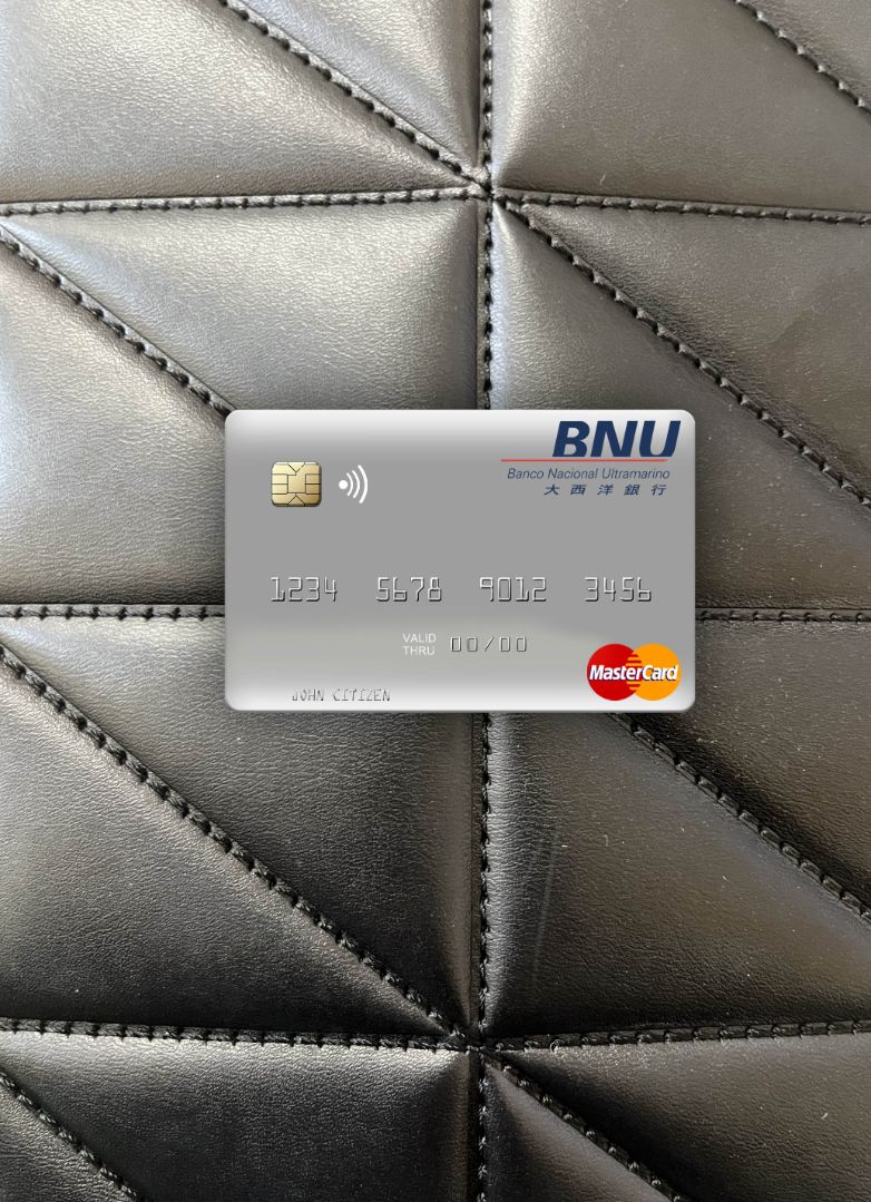 Download Timor Leste Banco Nacional Ultramarino building mastercard photolook front Photoshop template